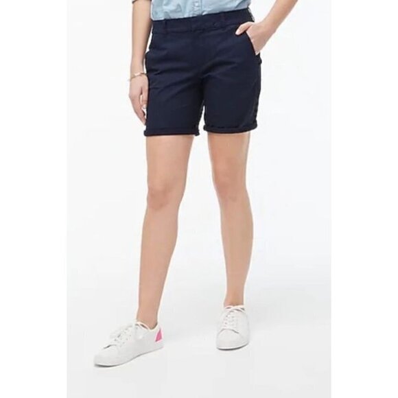 J. Crew Frankie Navy Blue Bermuda Chino Shorts 10 - Picture 1 of 4